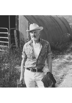 Slim Paisley Linen-Cotton Western Shirt