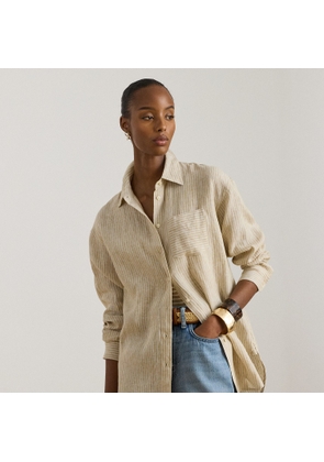 Relaxed Fit Striped Linen Shirt