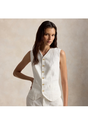 Buttoned Linen Waistcoat
