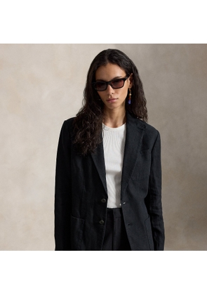 Single-Breasted Linen Blazer