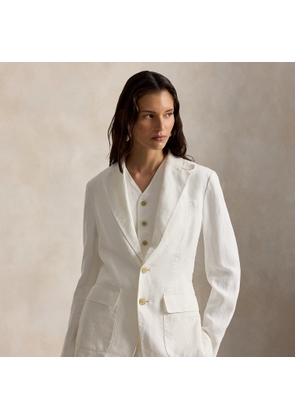 Single-Breasted Linen Blazer