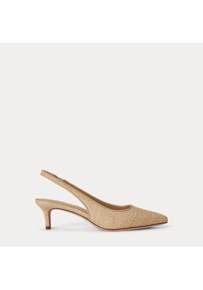 Lolah II Woven Raffia Slingback Pump