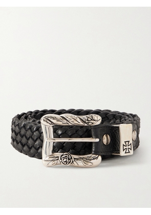 Enfants Riches Déprimés - 2.5cm Port of Souls Braided Leather Belt - Men - Black - EU 80