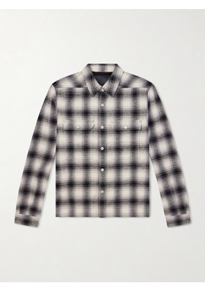 DRKSHDW By Rick Owens - Level Cropped Checked Cotton Shirt - Men - Gray - XS