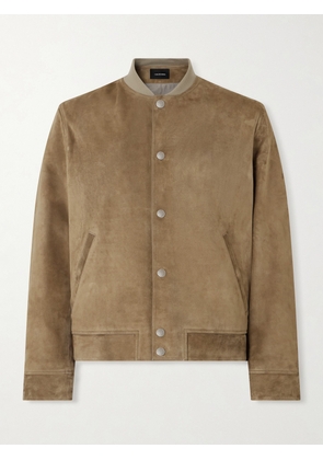 Yves Salomon - Suede Bomber Jacket - Men - Neutrals - IT 46