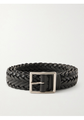 Nili Lotan - 3cm Nic Woven Leather Belt - Men - Black - EU 85