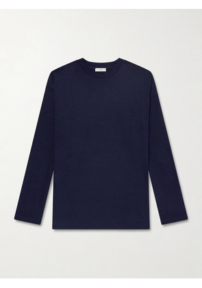 ATON - Wool Long-Sleeved T-Shirt - Men - Blue - S