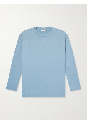 ATON - Suvin Cotton Long-Sleeved T-Shirt - Men - Blue - S