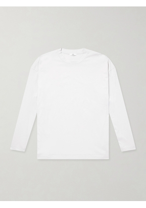 ATON - Suvin Cotton Long-Sleeved T-Shirt - Men - White - S