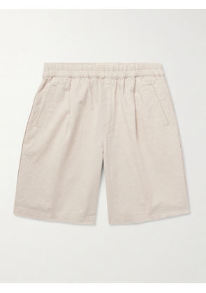 Folk - Assembly Linen and Cotton-Blend Shorts - Men - Neutrals - UK/US 32