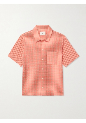 Folk - Gabe Cotton-Blend Seersucker Shirt - Men - Red - XS