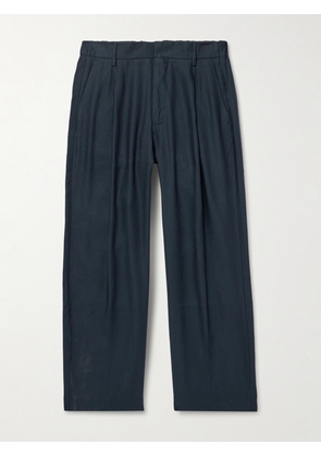 NN07 - Kay 10037 Straight-Leg Pleated Woven Trousers - Men - Blue - UK/US 28