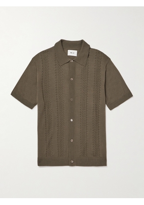 NN07 - Thor 6584 Open-Knit Wool-Blend Cardigan - Men - Green - S