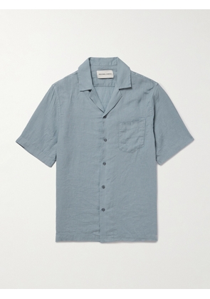 Frescobol Carioca - Angelo Camp-Collar Linen Shirt - Men - Blue - S