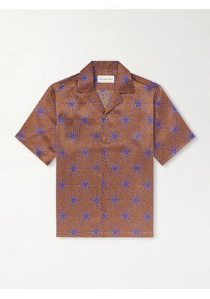 Frescobol Carioca - Roberto Printed Silk Shirt - Men - Brown - S