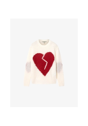 Womens Allsaints Crewneck Wool-Blend Jumper
