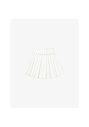 Womens Amy Lynn Ziggy Pleated Cotton-Poplin Mini Skirt