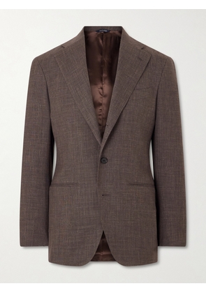 Saman Amel - Slim-Fit Wool, Silk and Linen-Blend Suit Jacket - Men - Gray - IT 46