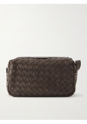 Officine Creative - Armour 014 Woven Leather Wash Bag - Men - Brown