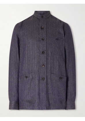 Rubinacci - Safari Linen Jacket - Men - Blue - S