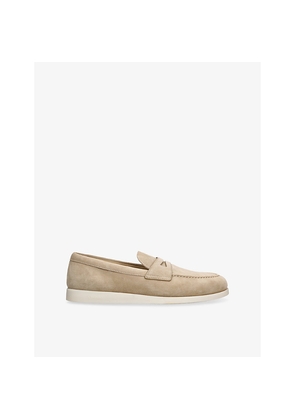 Mens Church's Saddle Penny Slip-On Suede Loafers