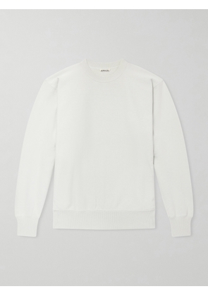 Auralee - Cotton-Jersey Sweatshirt - Men - White - 3