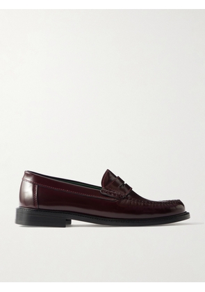 VINNY's - Yardee Polished-Leather Penny Loafers - Men - Burgundy - EU 40