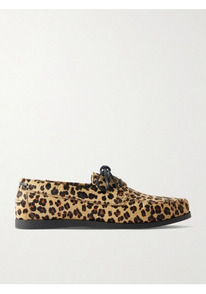 VINNY's - Boatman Leopard-Print Boat Shoes - Men - Animal print - EU 40