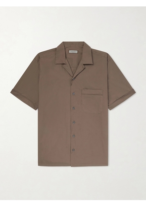 Canali - Camp-Collar Cotton Shirt - Men - Brown - M