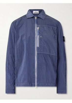 Stone Island - Logo-Appliquéd Nylon Metal Recycled Crinkled-Shell Overshirt - Men - Blue - S