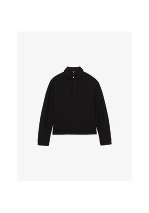 Mens Reiss Costello Polo-Collar Cotton-Blend Jumper