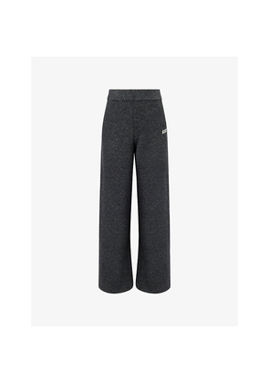 Womens Adanola Varsity Knit Straight-Leg Jogging Bottoms