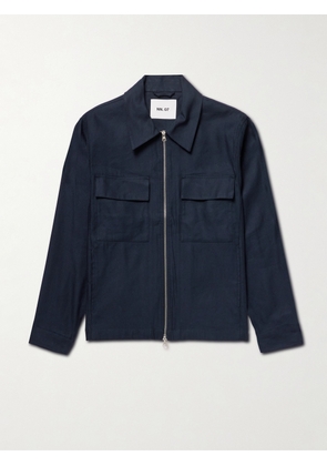 NN07 - Alban 1808 LENZING™ ECOVERO™ and Linen-Blend Jacket - Men - Blue - S