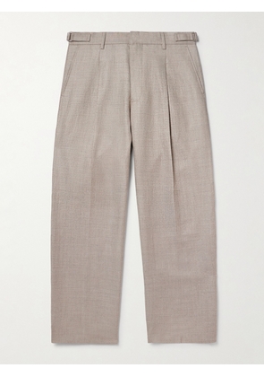 NN07 - Kay 10027 Straight-Leg Pleated Linen and Wool-Blend Suit Trousers - Men - Neutrals - UK/US 28
