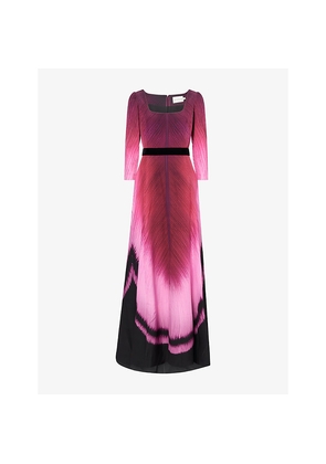 Womens Mary Katrantzou Allegra Square-Neck Stretch-Crepe Maxi Dress