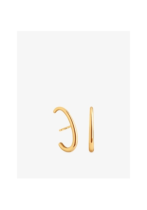 Womens Astrid & Miyu Orbit Dome 18ct Yellow Gold Plated Sterling-Silver Cuff Stud Earrings