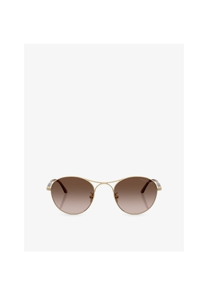 Giorgio Armani Ar6177 Round-Frame Metal Sunglasses