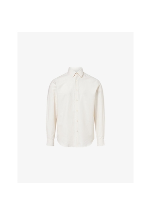 Mens Sunspel Regular-Fit Button-Up Cotton-Blend Shirt