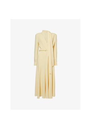 Womens Roland Mouret Scarf Wrap-Front Cady Midi Dress