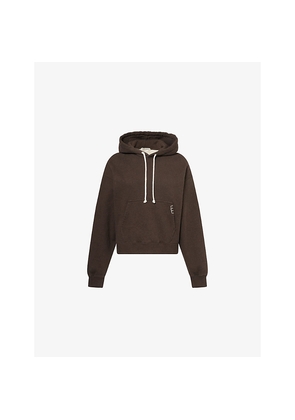 Womens JW Anderson Curved-Hem Relaxed-Fit Cotton Hoody