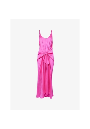 Womens JW Anderson Waist Knot Silk Midi Dress