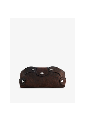 Womens Vivienne Westwood Wilma Detachable-Strap Leather Clutch Bag