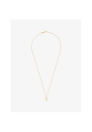 Womens PDPAOLA Initial R 18ct Gold-Plated 925 Sterling Silver Pendant Necklace