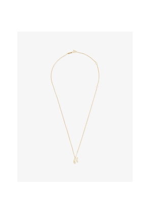 Womens PDPAOLA Initial N 18ct Gold-Plated 925 Sterling Silver Pendant Necklace