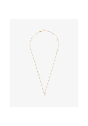 Womens PDPAOLA Initial T 18ct Gold-Plated 925 Sterling Silver Pendant Necklace