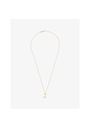 Womens PDPAOLA Initial I 18ct Gold-Plated 925 Sterling Silver Pendant Necklace
