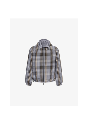 Mens Burberry Reversible Check Hooded Anorak Jacket
