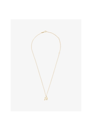 Womens PDPAOLA Initial M 18ct Gold-Plated 925 Sterling Silver Pendant Necklace