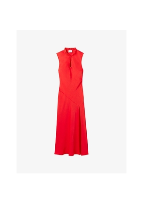 Womens Claudie Pierlot Sleeveless Split-Hem Woven Midi Dress