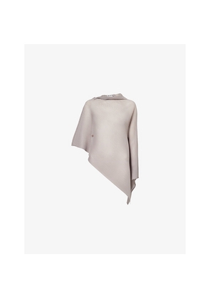 Womens Issey Miyake Scarf Sheer Pleated Cape Shirt